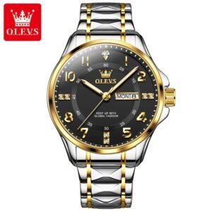 Olevs 2910G Stainless Steel Analog Wrist Watch For Men