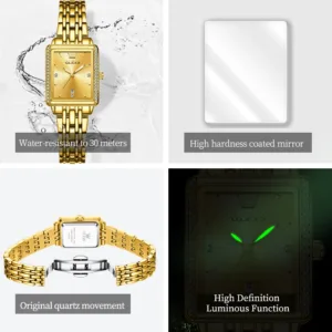 OLEVS 9995 Diamond Luxury Quartz Watch For Women