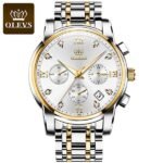 OLEVS 2858 Watch For Men Gold white