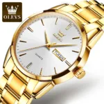 OLEVS 6898 Quartz Watch For Men Gold White