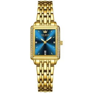 OLEVS 9995 Diamond Luxury Quartz Watch For Women Blue