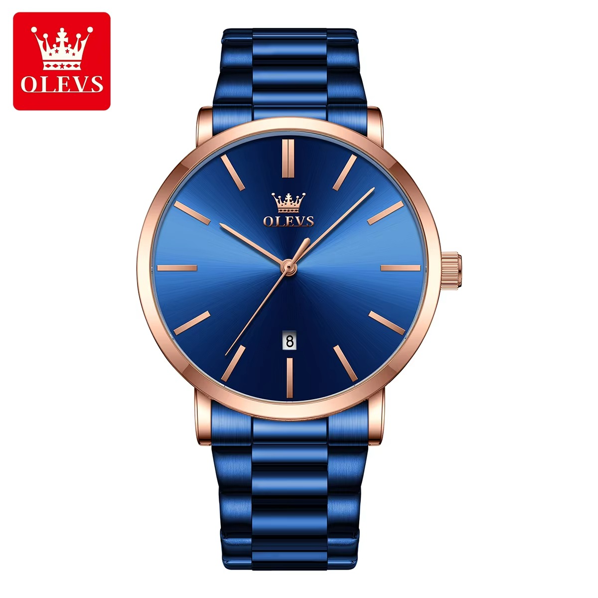 Olevs_701_RoseGold Blue