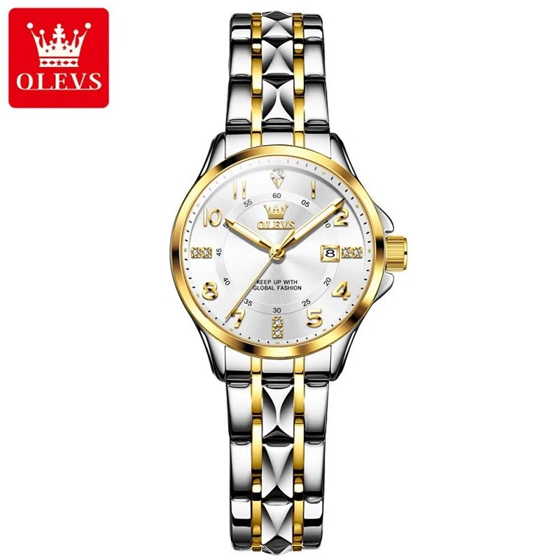 Olevs 2910L Stainless Steel Analog Wrist Watch For Women