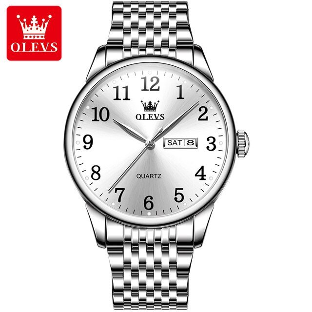 Olevs 5535S Stainless Steel Analog Wrist Watch For Men