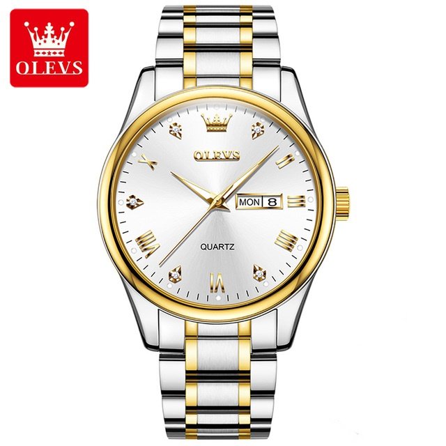 Olevs 5563 Stainless Steel Analog Wrist Watch For Men