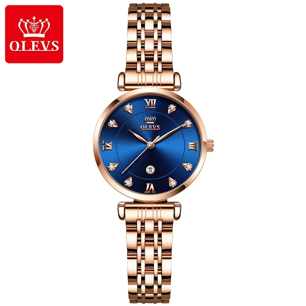 Olevs 5866 Stainless Steel Analoge Wrist Watch For Women
