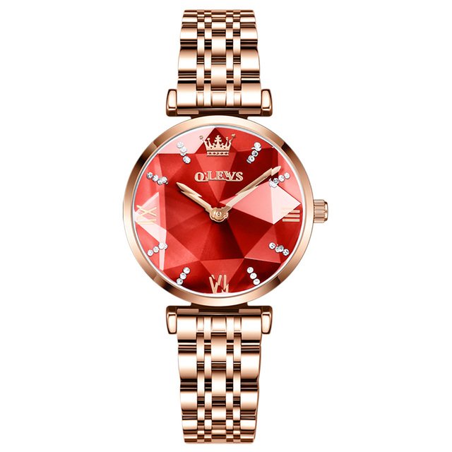 Olevs 6642 Stainless Steel Chronograph Wrist Watch For Women