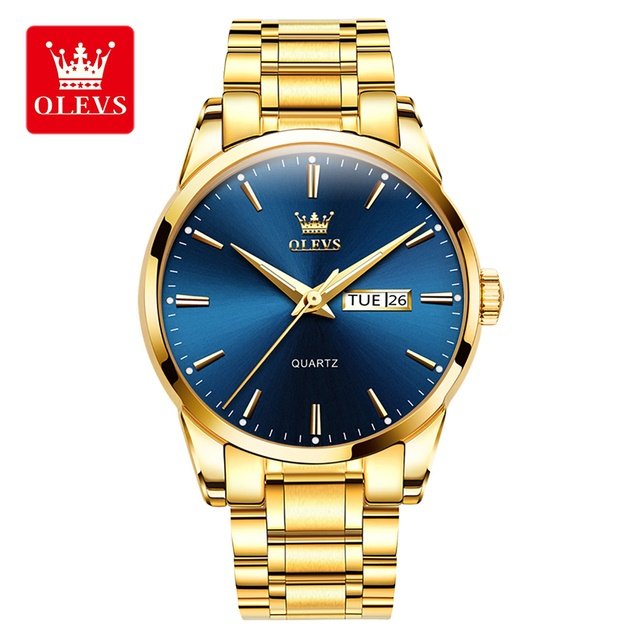 OLEVS 6898 Stainless Steel Analog Wrist Watch For Men