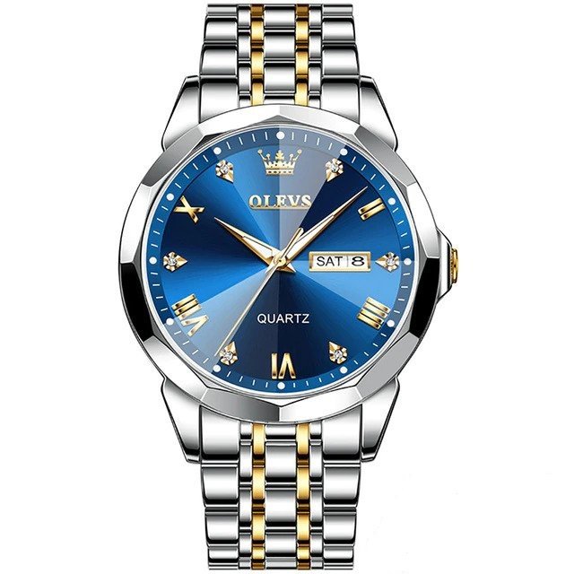Olevs 9941 Stainless Steel Analog Wrist Watch For Men