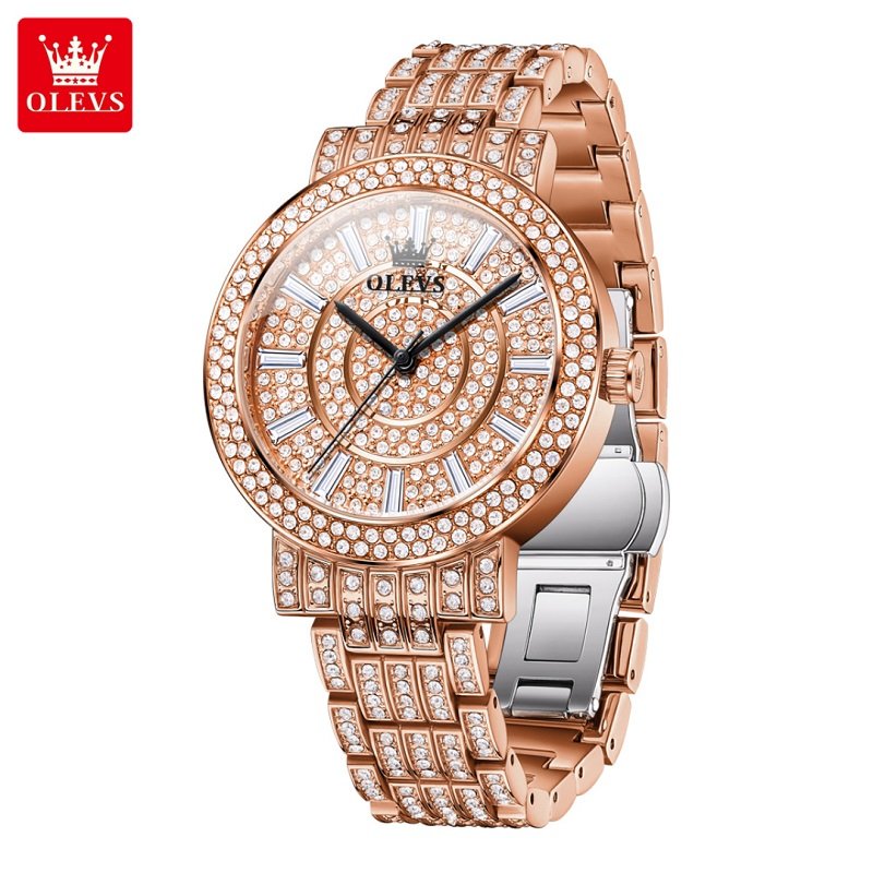 Olevs 9904 Stainless Steel Analog Wrist Watch For Women
