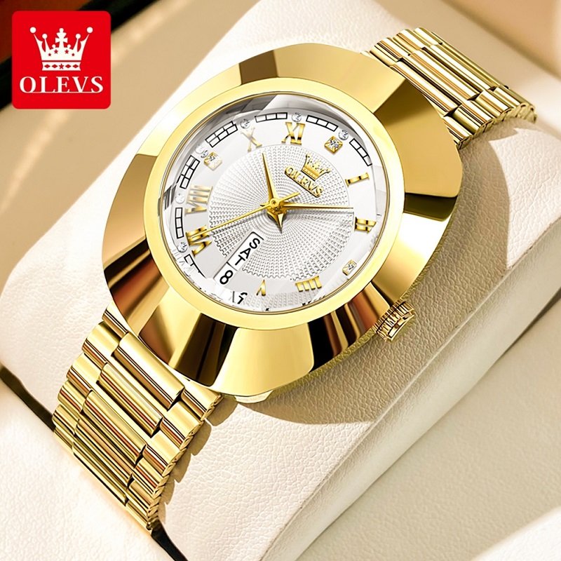 Olevs 7008 Stainless Steel Analog Wrist Watch For Women