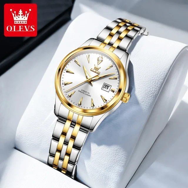 Olevs 5598L Stainless Steel Analog Wrist Watch For Women