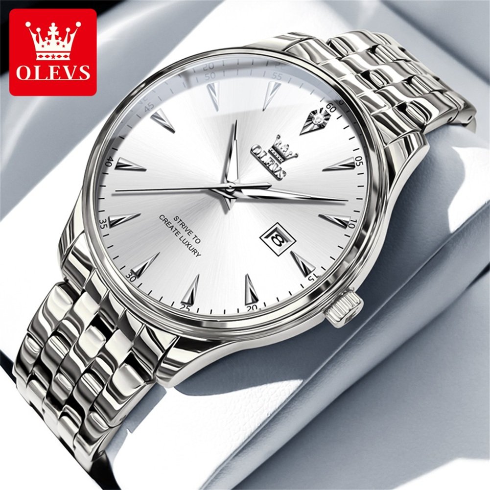 Olevs 5598G Stainless Steel Analog Wrist Watch For Men