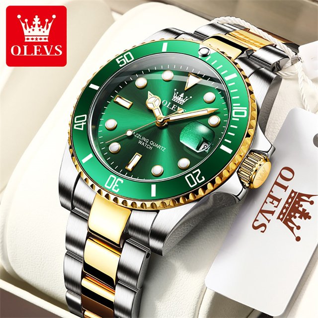Olevs 5885 Stainless Steel Analoge Wrist Watch For Men